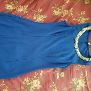 Blue cocktail dress